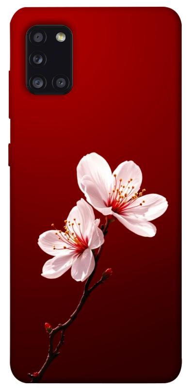 Чехол itsPrint Sakura red для Samsung Galaxy A31, цветы, купить оптом с доставкой