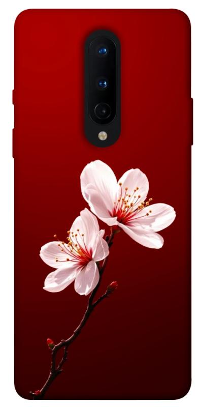 Чохол itsPrint Sakura red для OnePlus 8, квіти, купити оптом з доставкою