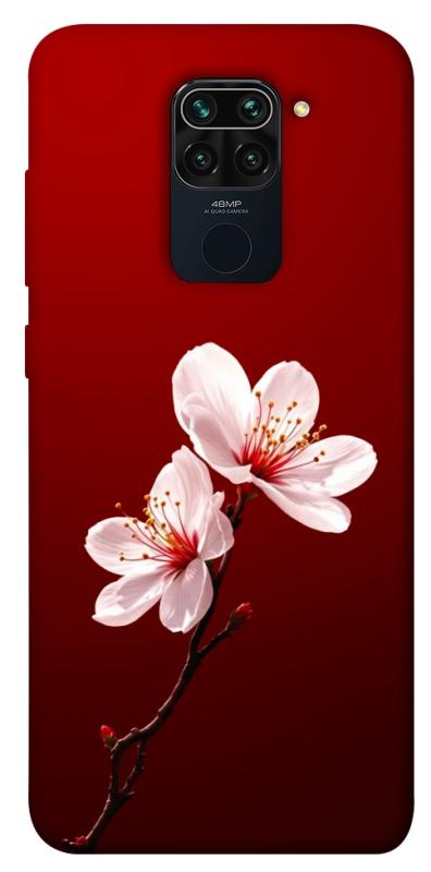 Чехол itsPrint Sakura red для Xiaomi Redmi Note 9 / Redmi 10X, цветы, купить оптом с доставкой