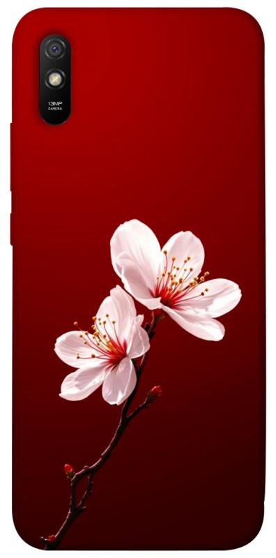 Чехол itsPrint Sakura red для Xiaomi Redmi 9A, цветы, купить оптом с доставкой