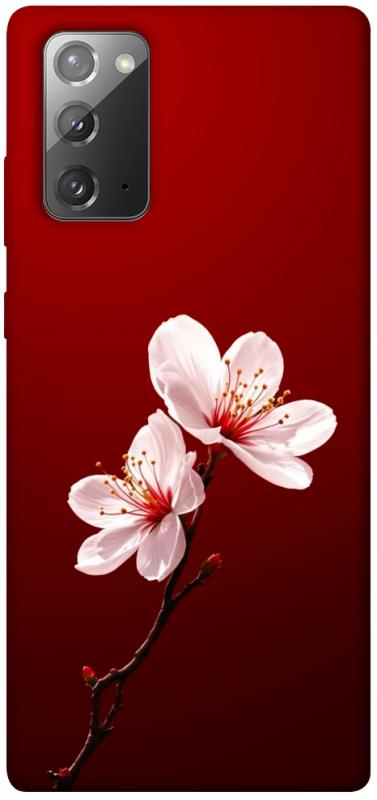 Чехол itsPrint Sakura red для Samsung Galaxy Note 20, цветы, купить оптом с доставкой