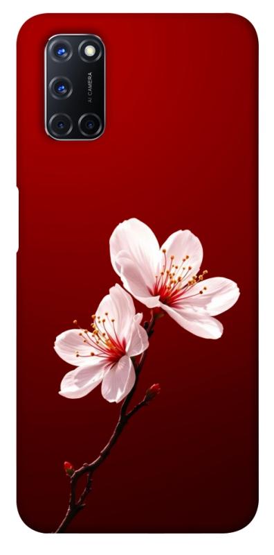 Чехол itsPrint Sakura red для Oppo A52 / A72 / A92, цветы, купить оптом с доставкой