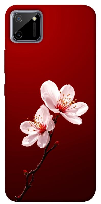 Чехол itsPrint Sakura red для Realme C11, цветы, купить оптом с доставкой