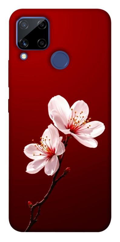 Чехол itsPrint Sakura red для Realme C15, цветы, купить оптом с доставкой