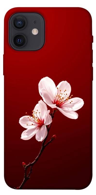 Чохол itsPrint Sakura red для Apple iPhone 12 Pro (6.1"), квіти, купити оптом з доставкою