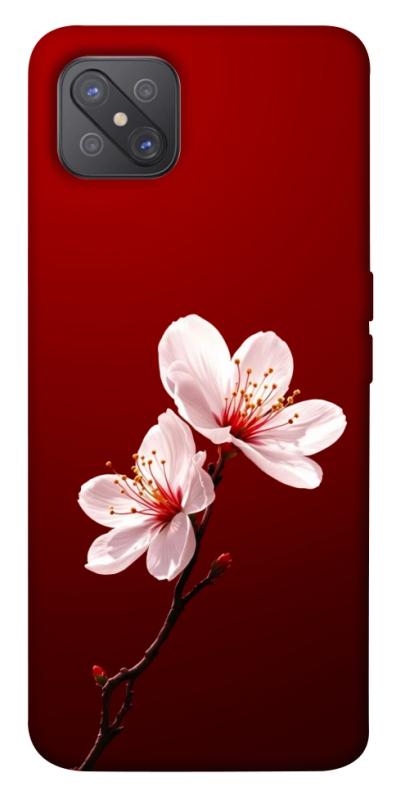 Чехол itsPrint Sakura red для Oppo A92s, цветы, купить оптом с доставкой