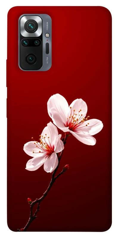 Чехол itsPrint Sakura red для Xiaomi Redmi Note 10 Pro, цветы, купить оптом с доставкой