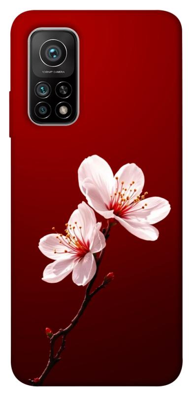 Чехол itsPrint Sakura red для Xiaomi Mi 10T, цветы, купить оптом с доставкой