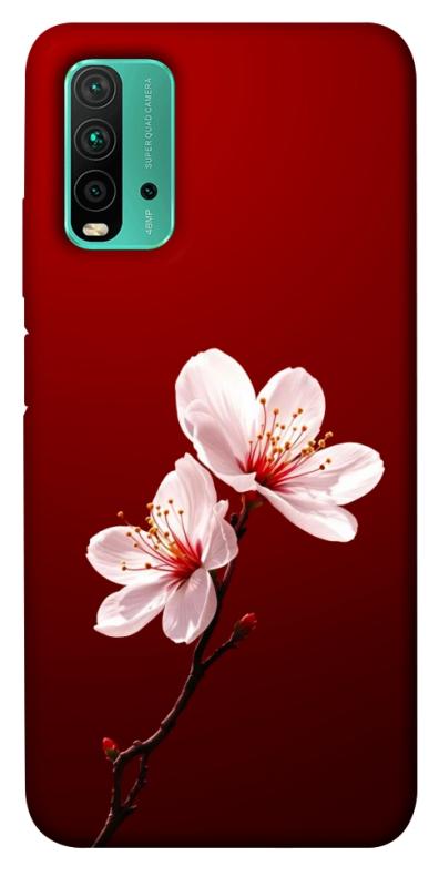 Чехол itsPrint Sakura red для Xiaomi Redmi Note 9 4G / Redmi 9 Power / Redmi 9T, цветы, купить оптом с доставкой