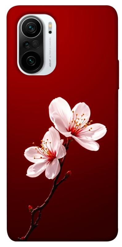 Чехол itsPrint Sakura red для Xiaomi Redmi K40 / K40 Pro / K40 Pro+ / Poco F3, цветы, купить оптом с доставкой