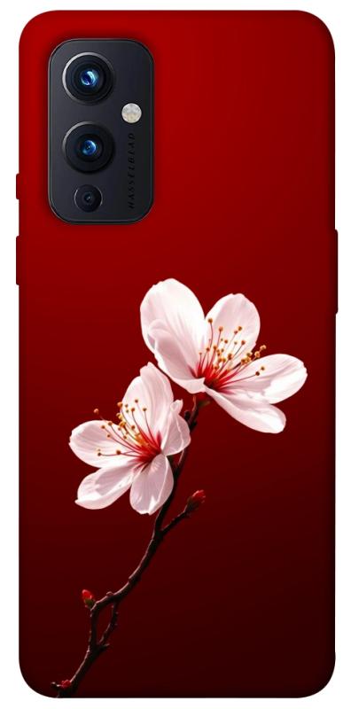 Чехол itsPrint Sakura red для OnePlus 9, цветы, купить оптом с доставкой