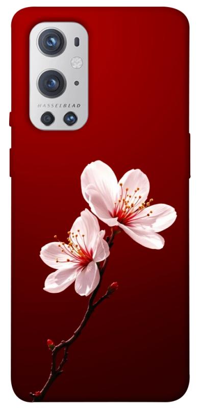 Чехол itsPrint Sakura red для OnePlus 9 Pro, цветы, купить оптом с доставкой