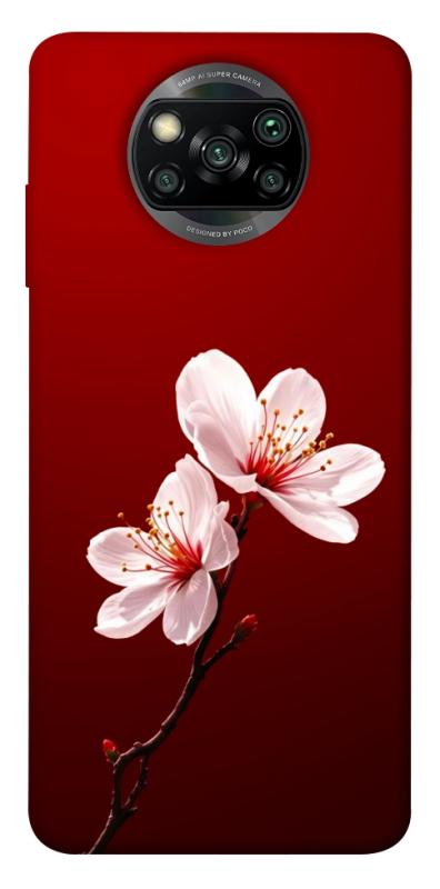 Чехол itsPrint Sakura red для Xiaomi Poco X3 NFC / Poco X3 Pro, цветы, купить оптом с доставкой