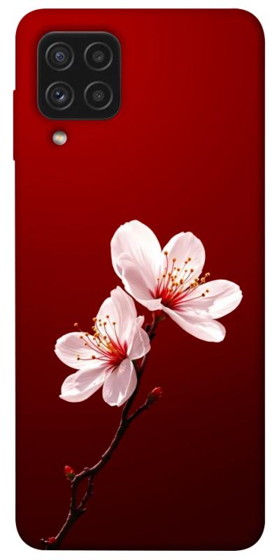 Чехол itsPrint Sakura red для Samsung Galaxy A22 4G, цветы, купить оптом с доставкой