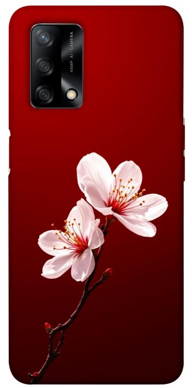 Чехол itsPrint Sakura red для Oppo A74 4G, цветы, купить оптом с доставкой