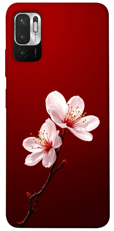 Чехол itsPrint Sakura red для Xiaomi Redmi Note 10 5G, цветы, купить оптом с доставкой