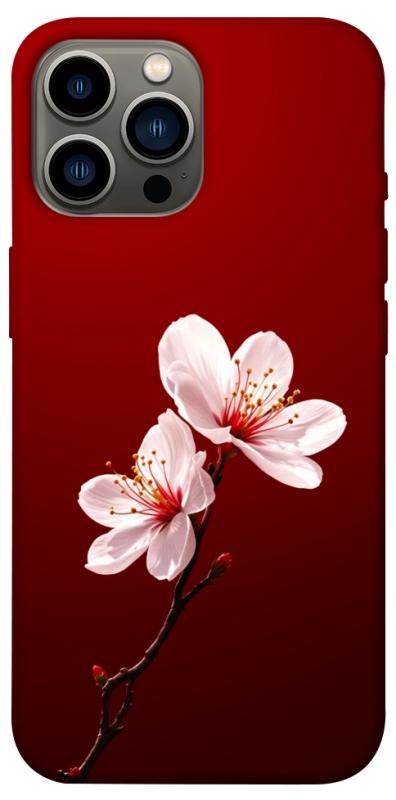 Чохол itsPrint Sakura red для Apple iPhone 13 Pro Max (6.7"), квіти, купити оптом з доставкою