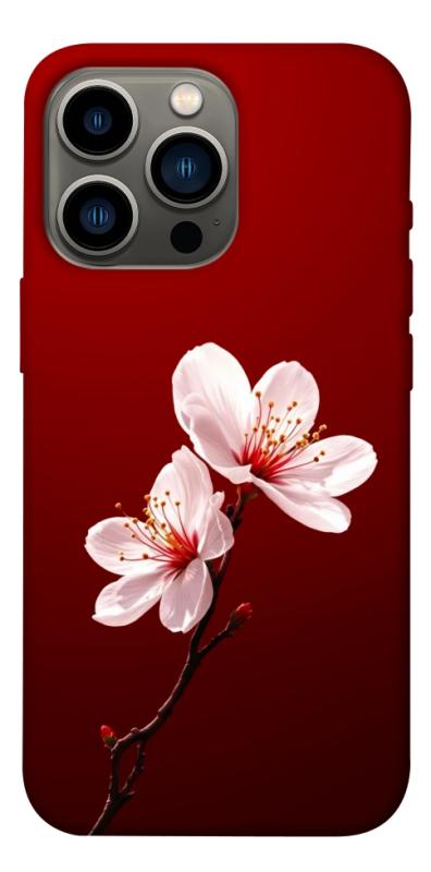 Чехол itsPrint Sakura red для Apple iPhone 13 Pro (6.1"), цветы, купить оптом с доставкой