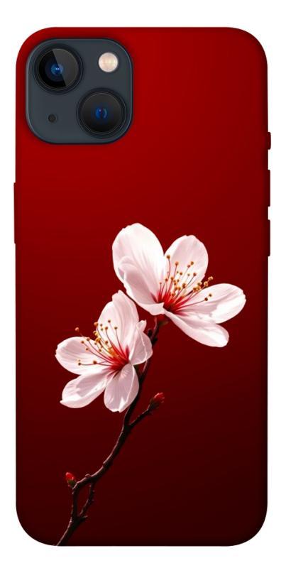 Чохол itsPrint Sakura red для Apple iPhone 13 (6.1"), квіти, купити оптом з доставкою