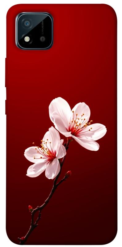 Чехол itsPrint Sakura red для Realme C11 (2021), цветы, купить оптом с доставкой