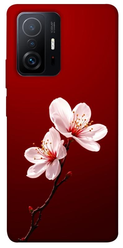 Чехол itsPrint Sakura red для Xiaomi 11T / 11T Pro, цветы, купить оптом с доставкой