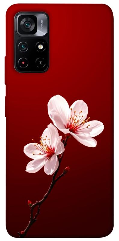 Чехол itsPrint Sakura red для Xiaomi Poco M4 Pro 5G, цветы, купить оптом с доставкой