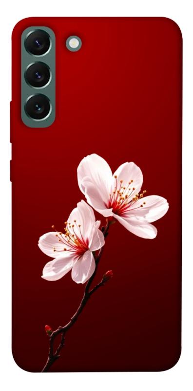 Чехол itsPrint Sakura red для Samsung Galaxy S22+, цветы, купить оптом с доставкой