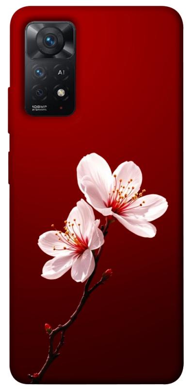 Чехол itsPrint Sakura red для Xiaomi Redmi Note 11 Pro 4G/5G, цветы, купить оптом с доставкой