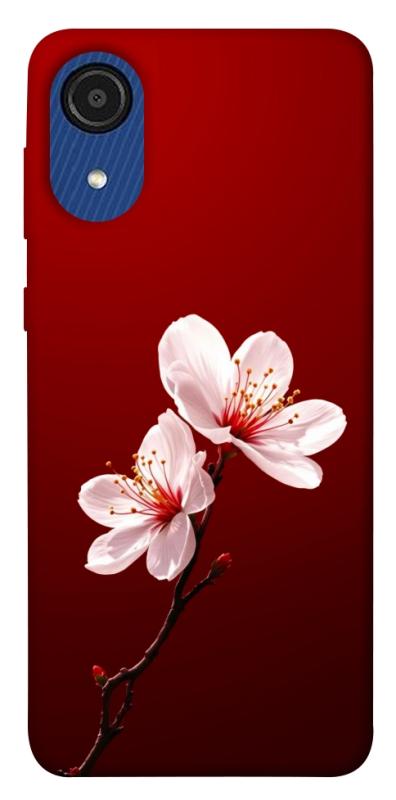Чехол itsPrint Sakura red для Samsung Galaxy A03 Core, цветы, купить оптом с доставкой