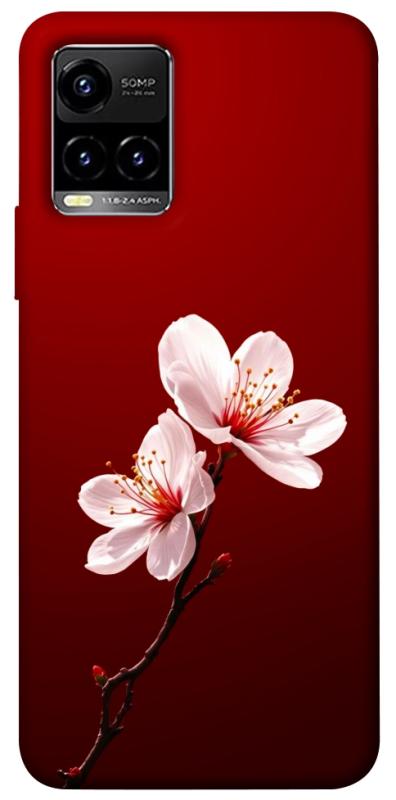 Чохол itsPrint Sakura red для Vivo Y21 / Y33s, квіти, купити оптом з доставкою