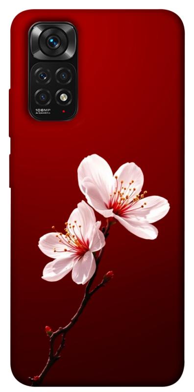 Чехол itsPrint Sakura red для Xiaomi Redmi Note 11 (Global) / Note 11S, цветы, купить оптом с доставкой