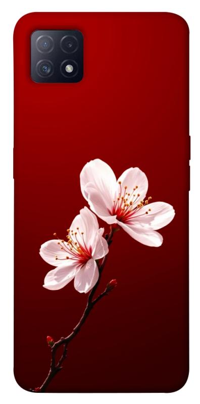 Чехол itsPrint Sakura red для Oppo A72 5G / A73 5G, цветы, купить оптом с доставкой