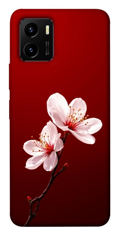 Чехол itsPrint Sakura red для Vivo Y15s, цветы, купить оптом с доставкой