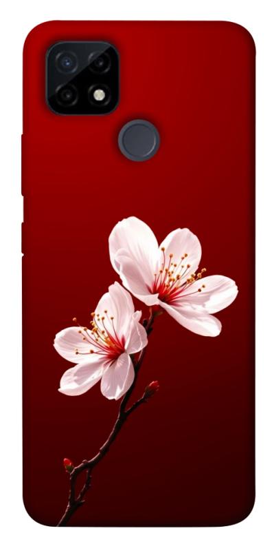 Чехол itsPrint Sakura red для Realme C12, цветы, купить оптом с доставкой