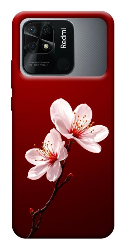 Чехол itsPrint Sakura red для Xiaomi Redmi 10C, цветы, купить оптом с доставкой