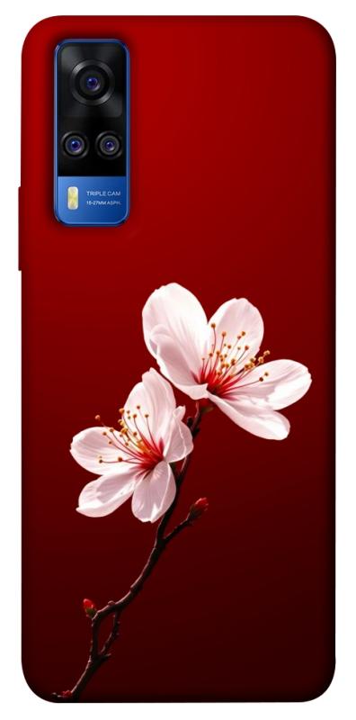 Чехол itsPrint Sakura red для Vivo Y51a, цветы, купить оптом с доставкой