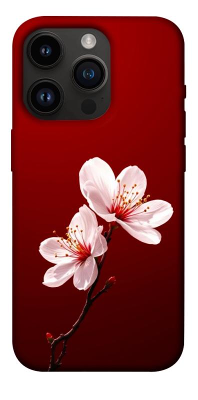 Чохол itsPrint Sakura red для Apple iPhone 14 Pro (6.1"), квіти, купити оптом з доставкою