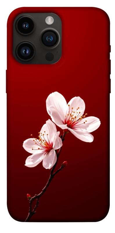 Чехол itsPrint Sakura red для Apple iPhone 14 Pro Max (6.7"), цветы, купить оптом с доставкой