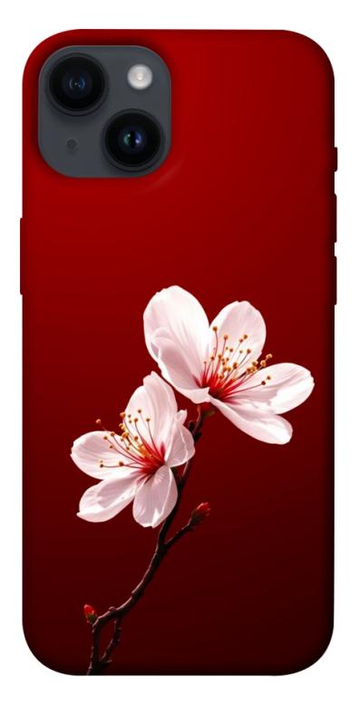 Чехол itsPrint Sakura red для Apple iPhone 14 (6.1"), цветы, купить оптом с доставкой