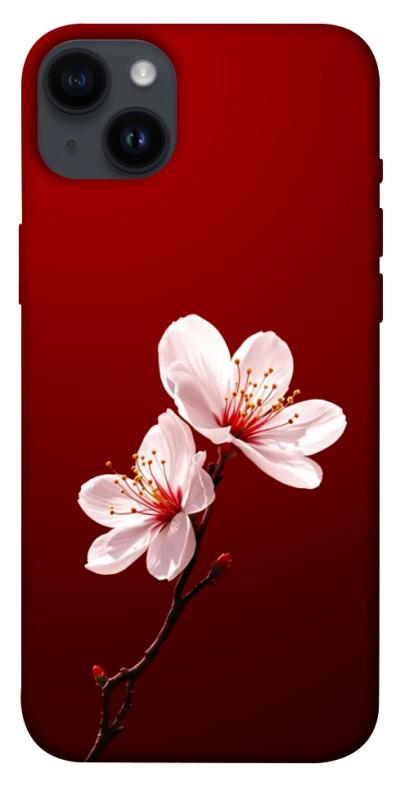 Чехол itsPrint Sakura red для Apple iPhone 14 Plus (6.7"), цветы, купить оптом с доставкой
