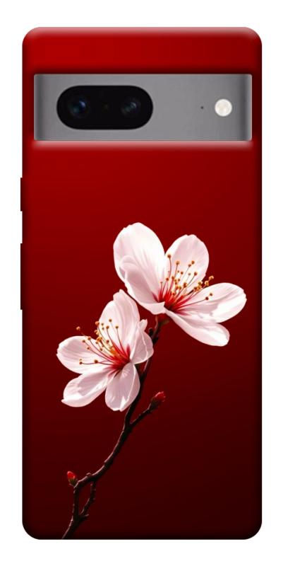 Чохол itsPrint Sakura red для Google Pixel 7, квіти, купити оптом з доставкою