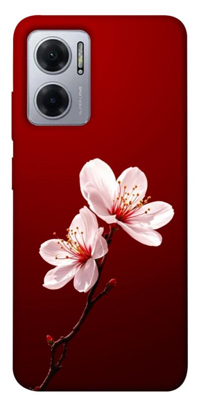 Чехол itsPrint Sakura red для Xiaomi Redmi Note 11E, цветы, купить оптом с доставкой
