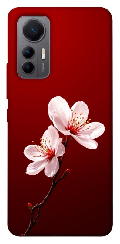 Чехол itsPrint Sakura red для Xiaomi 12 Lite, цветы, купить оптом с доставкой