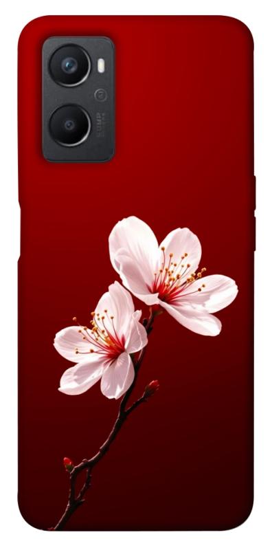 Чехол itsPrint Sakura red для Oppo A96, цветы, купить оптом с доставкой