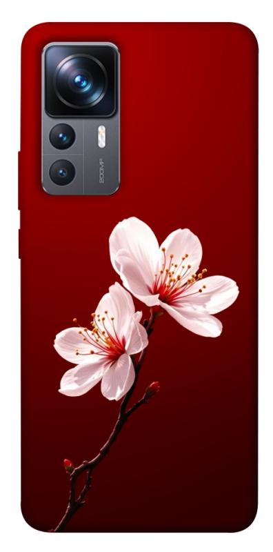 Чехол itsPrint Sakura red для Xiaomi 12T / 12T Pro, цветы, купить оптом с доставкой