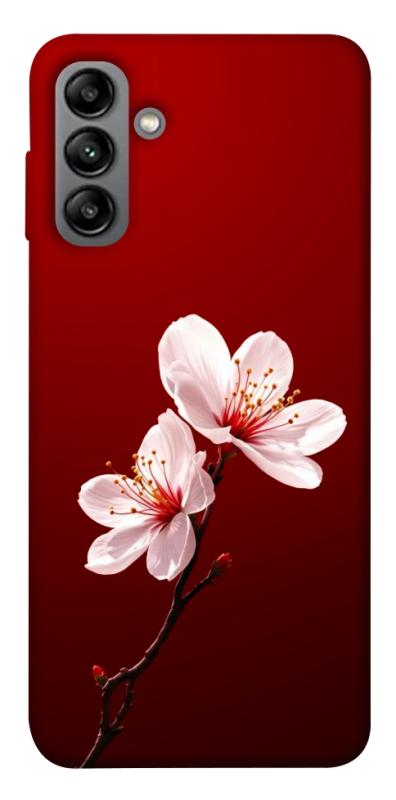 Чехол itsPrint Sakura red для Samsung Galaxy A04s, цветы, купить оптом с доставкой