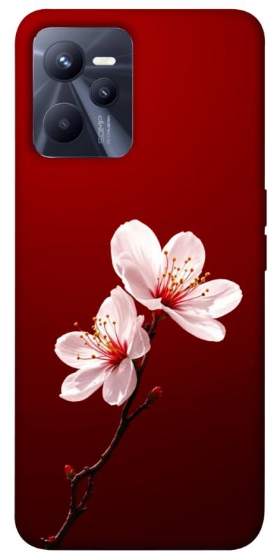 Чехол itsPrint Sakura red для Realme C35, цветы, купить оптом с доставкой