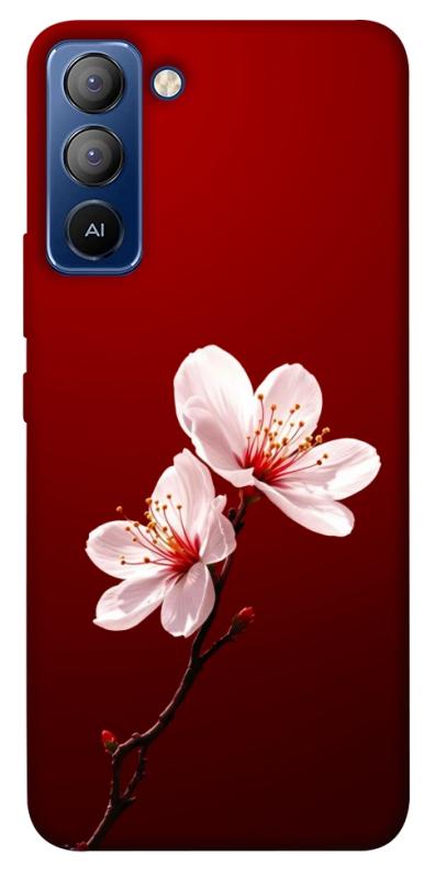 Чехол itsPrint Sakura red для TECNO Pop 5 LTE, цветы, купить оптом с доставкой