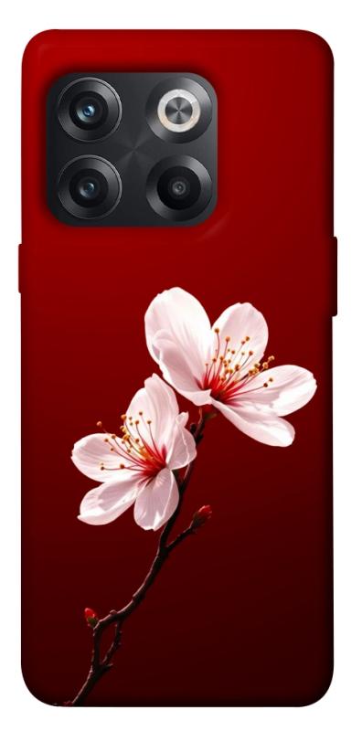 Чехол itsPrint Sakura red для OnePlus 10T, цветы, купить оптом с доставкой