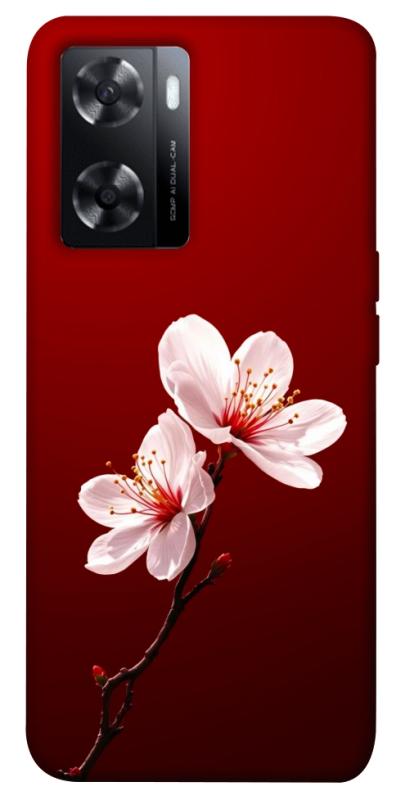 Чехол itsPrint Sakura red для Oppo A57s, цветы, купить оптом с доставкой